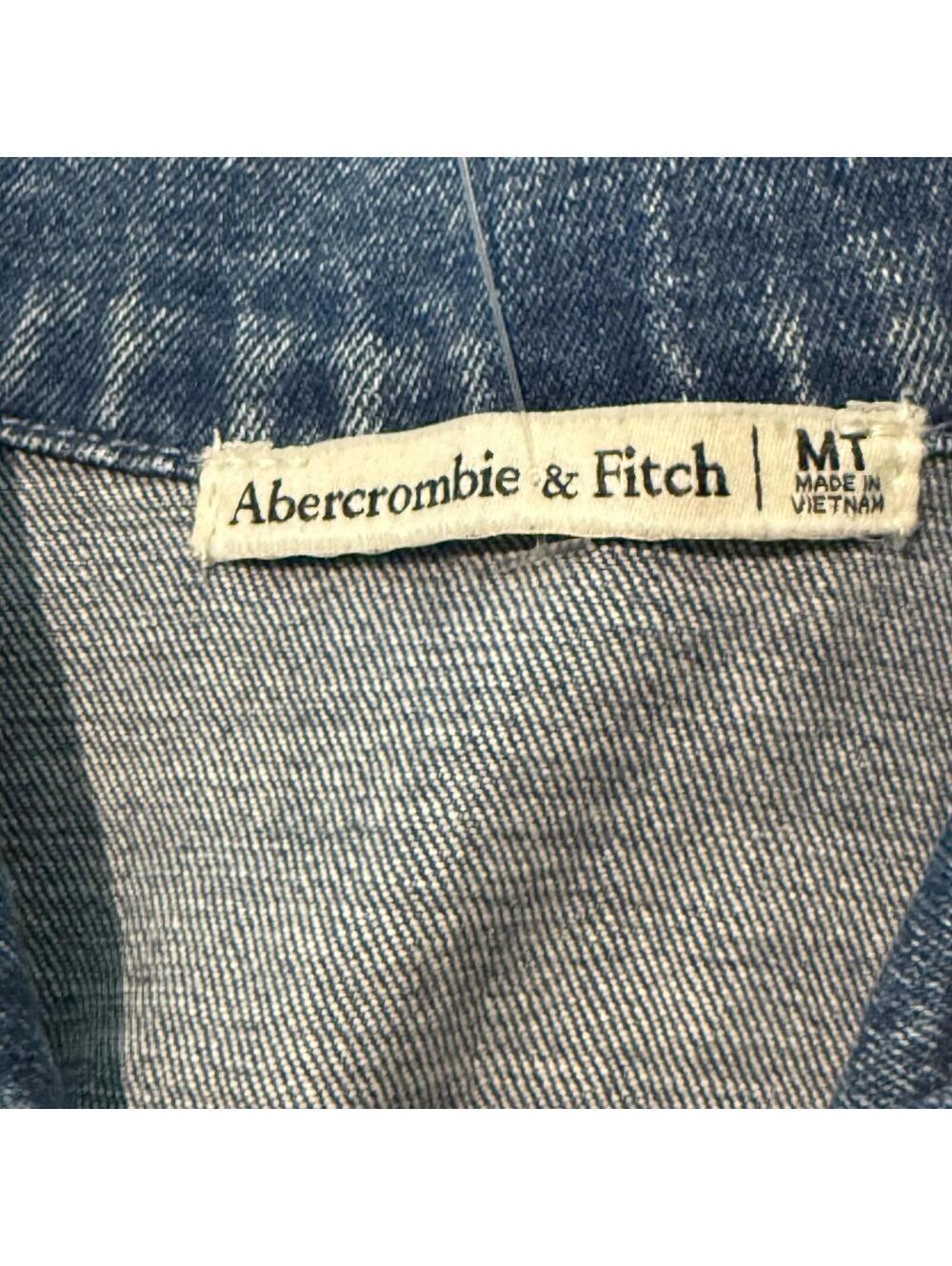 New Abercrombie & Fitch Blue Denim Shirt Jean Dress Size Medium Tall - Picture 4 of 8